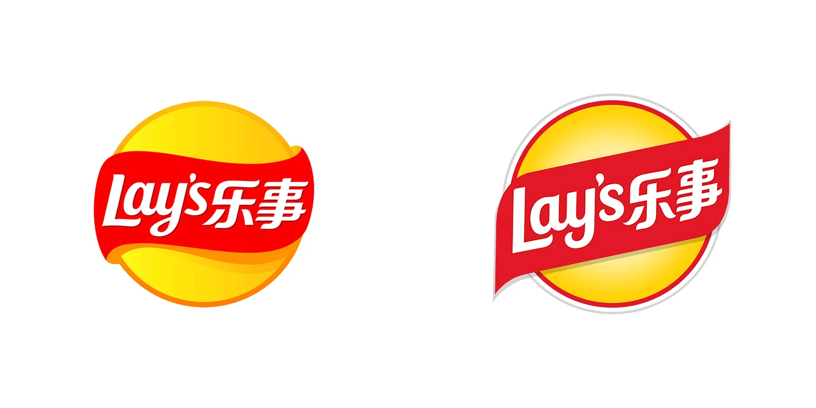 乐事中文新LOGO新旧对比图