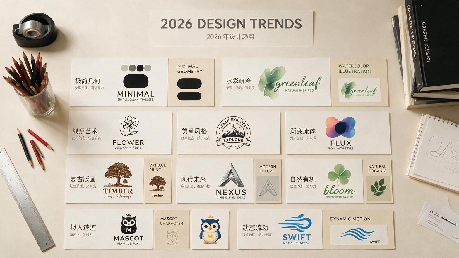 2026品牌Logo新趋势：当AI让设计变得”太容易”，品牌开始反向追求”人情味”